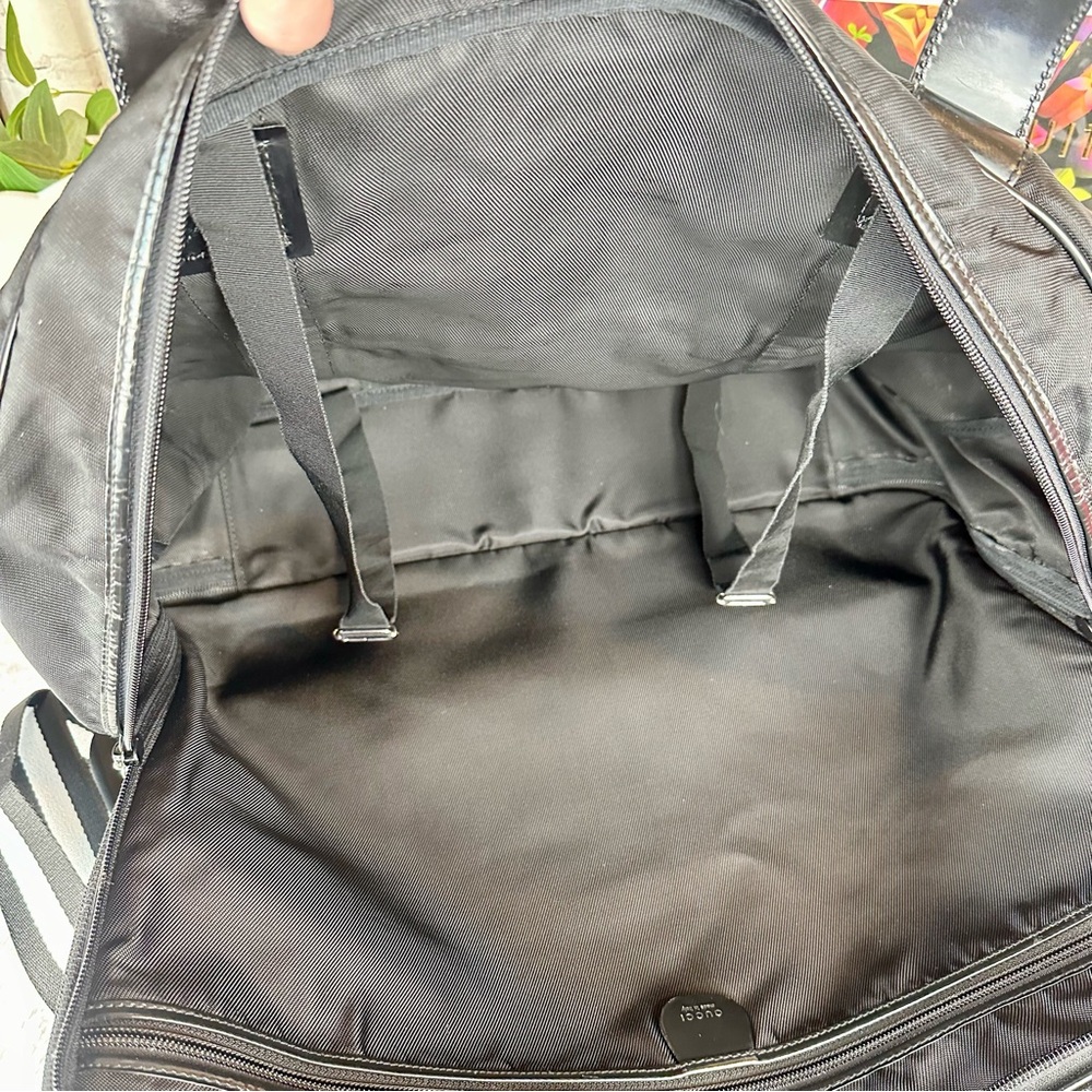 Gucci Black Travel Duffel Bag with Leather Trim - Picture 14 of 16